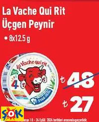 LA VACHE QUİ RİT ÜÇGEN PEYNİR 8X125 G LA VACHE QUİ RİT ÜÇGEN PEYNİR 8X125 G